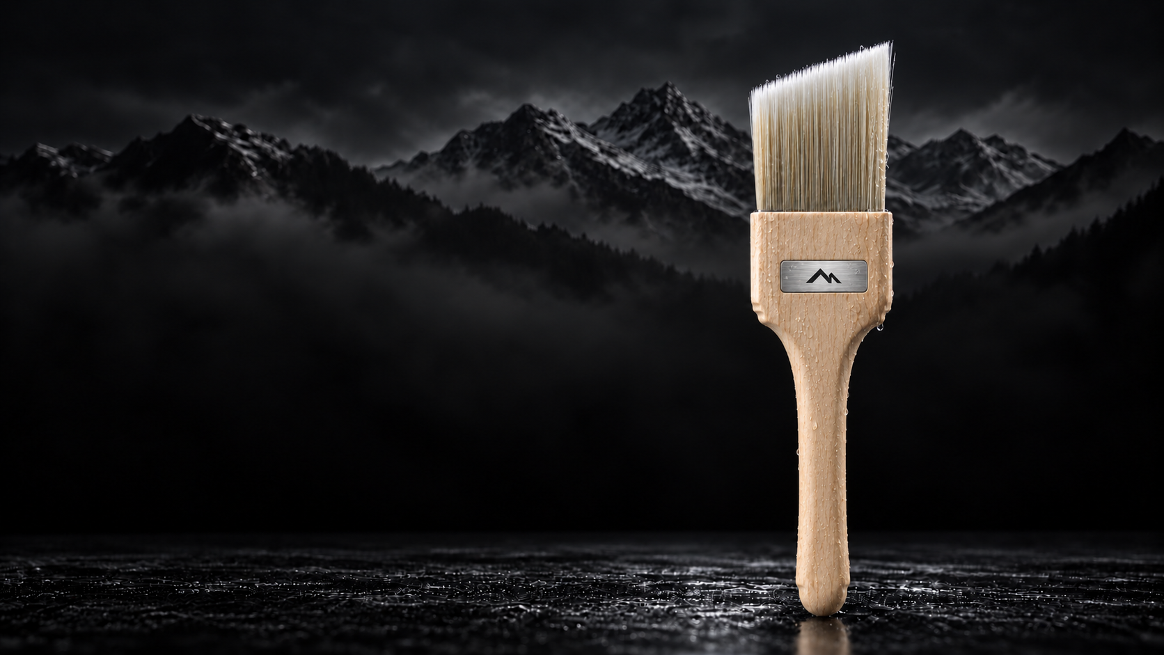 Northform 2.5-inch angled paintbrush crafted with a sculpted maple handle